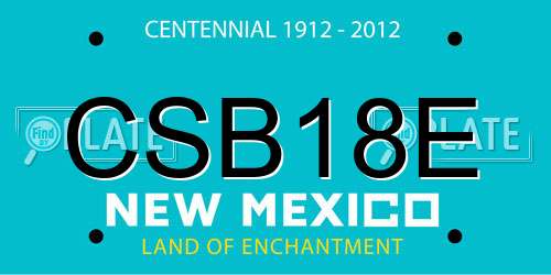 CSB18E New Mexico License Plate