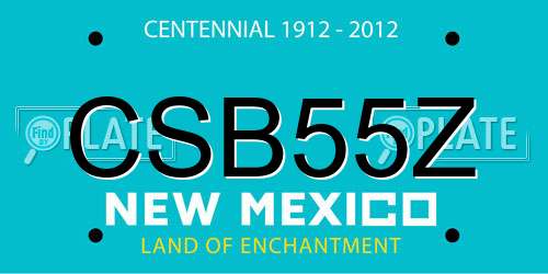 CSB55Z New Mexico License Plate