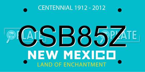 CSB85Z New Mexico License Plate
