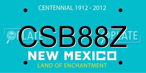 CSB88Z New Mexico License Plate