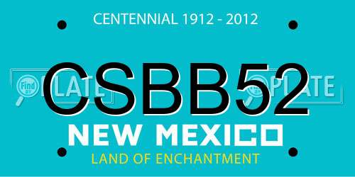 CSBB52 New Mexico License Plate