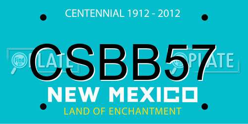 CSBB57 New Mexico License Plate