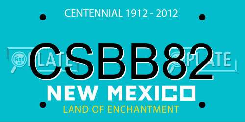 CSBB82 New Mexico License Plate