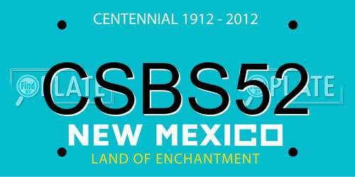 CSBS52 New Mexico License Plate