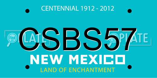 CSBS57 New Mexico License Plate