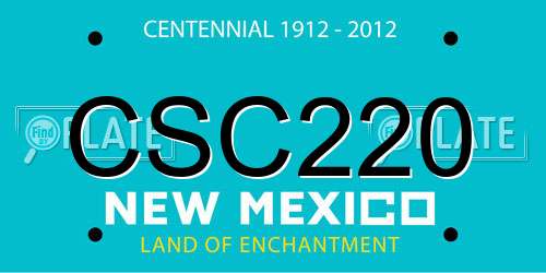 CSC220 New Mexico License Plate
