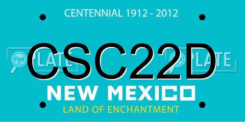 CSC22D New Mexico License Plate