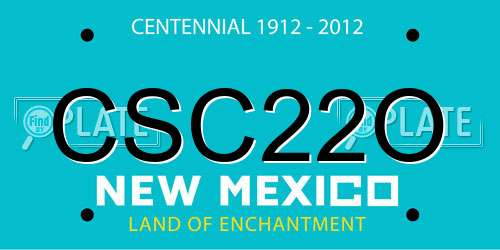 CSC22O New Mexico License Plate