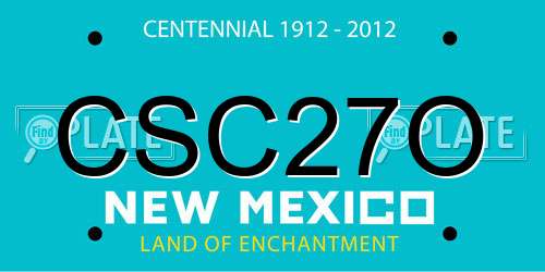 CSC27O New Mexico License Plate