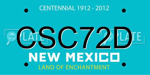 CSC72D New Mexico License Plate