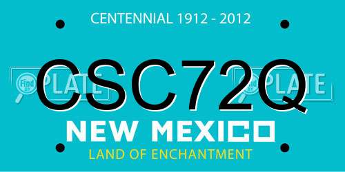 CSC72Q New Mexico License Plate