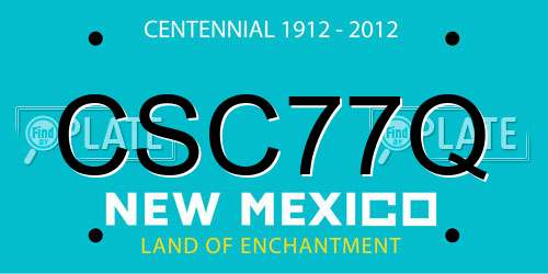 CSC77Q New Mexico License Plate
