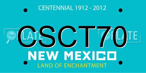 CSCT70 New Mexico License Plate
