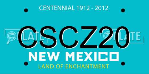 CSCZ20 New Mexico License Plate