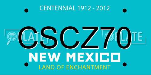 CSCZ70 New Mexico License Plate