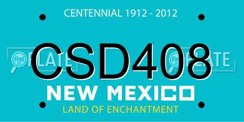 CSD408 New Mexico License Plate