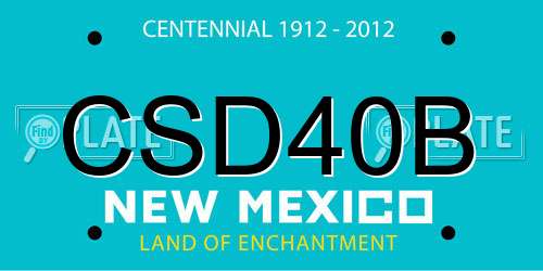 CSD40B New Mexico License Plate