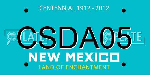 CSDA05 New Mexico License Plate