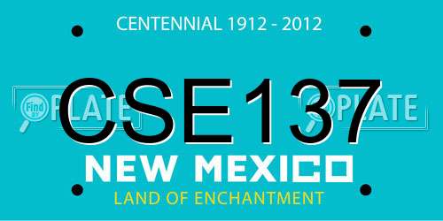 CSE137 New Mexico License Plate