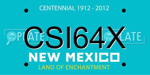 CSI64X New Mexico License Plate