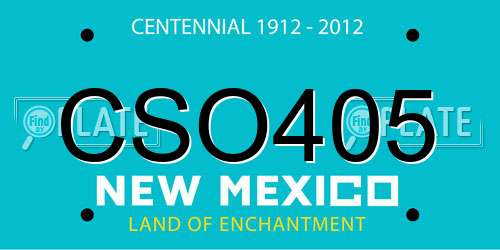 CSO405 New Mexico License Plate