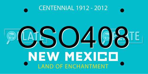 CSO408 New Mexico License Plate