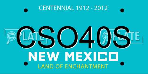 CSO40S New Mexico License Plate