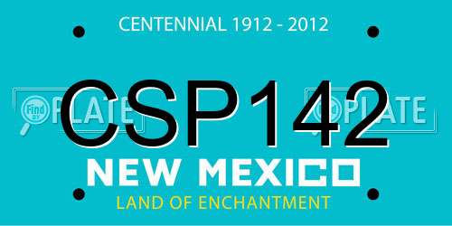 CSP142 New Mexico License Plate