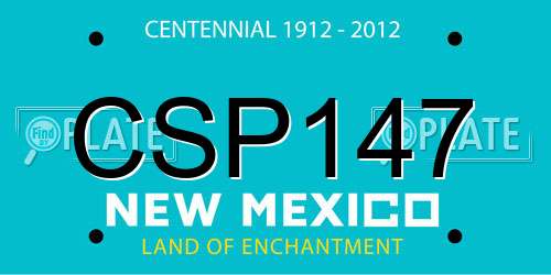 CSP147 New Mexico License Plate