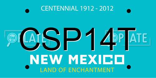 CSP14T New Mexico License Plate