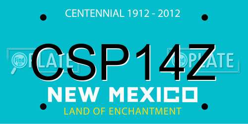 CSP14Z New Mexico License Plate