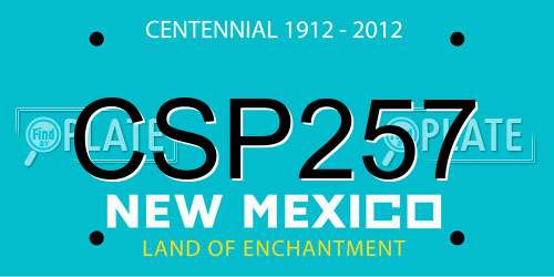 CSP257 New Mexico License Plate