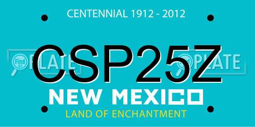 CSP25Z New Mexico License Plate