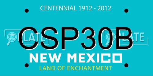 CSP30B New Mexico License Plate