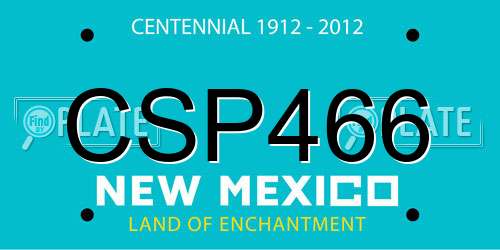 CSP466 New Mexico License Plate