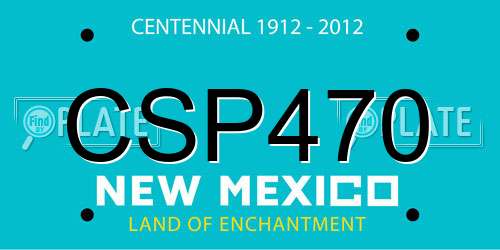 CSP470 New Mexico License Plate