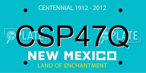 CSP47Q New Mexico License Plate