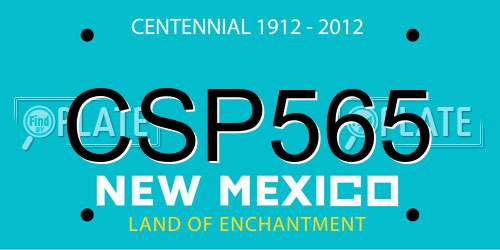 CSP565 New Mexico License Plate