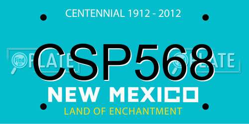 CSP568 New Mexico License Plate