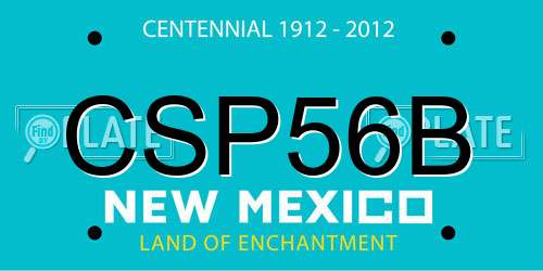 CSP56B New Mexico License Plate