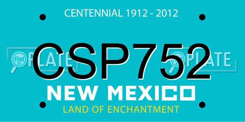 CSP752 New Mexico License Plate