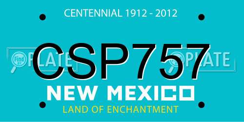 CSP757 New Mexico License Plate