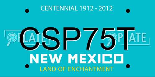 CSP75T New Mexico License Plate