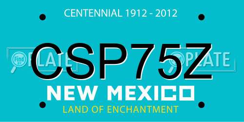 CSP75Z New Mexico License Plate