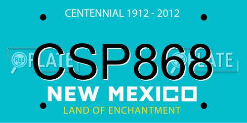 CSP868 New Mexico License Plate