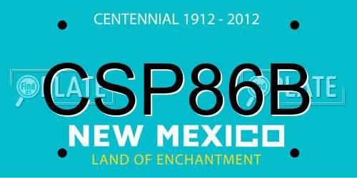 CSP86B New Mexico License Plate
