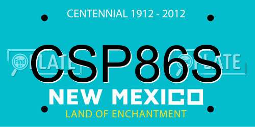 CSP86S New Mexico License Plate