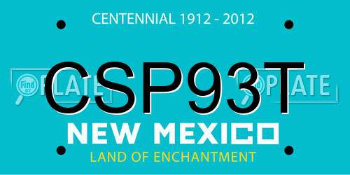 CSP93T New Mexico License Plate