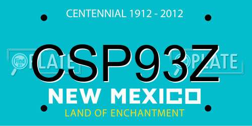CSP93Z New Mexico License Plate