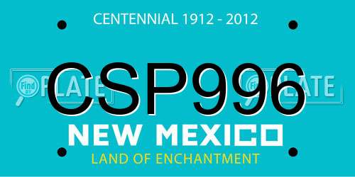 CSP996 New Mexico License Plate